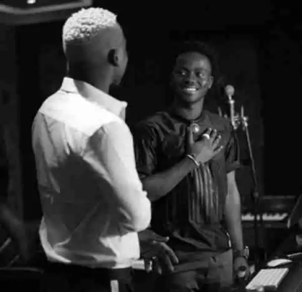Tanzanian Singer Harmonize Spotted In The Studio With Korede Bello (Photos)